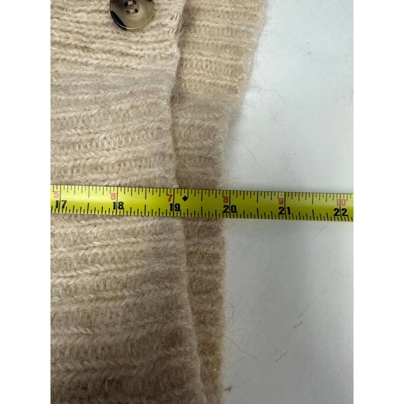 JUST FEMALE SAGI KNIT CARDIGAN BUTTERCREAM SIZE L Alpaca Wool Blend Sweater A6 - Picture 6 of 7